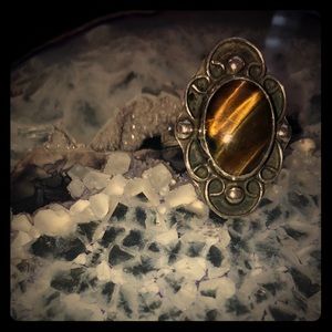 Vintage Genuine Tiger Eye Ring